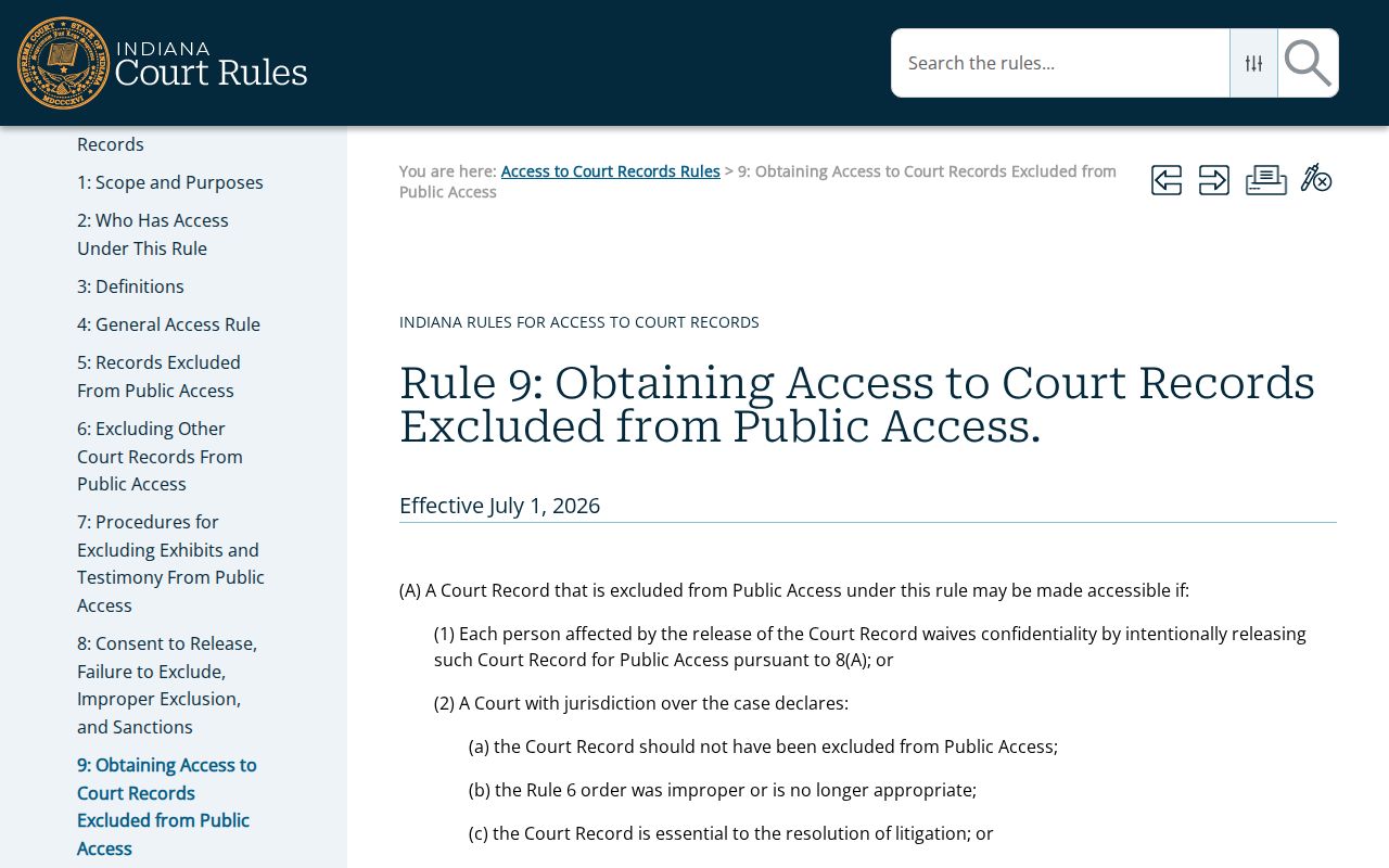 Orange County civil docket extraordinary access procedure