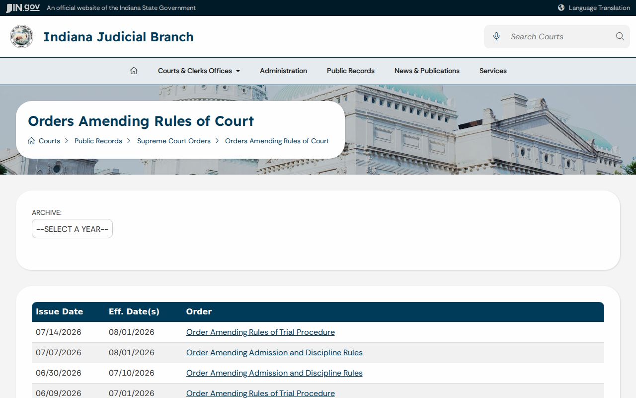Orange County criminal docket current access rules